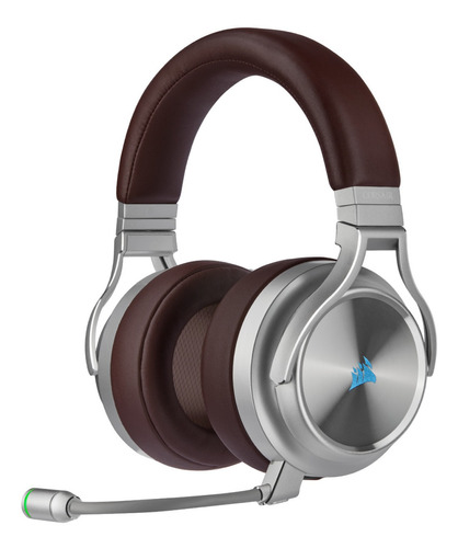 Fone de ouvido over-ear gamer sem fio Corsair Virtuoso RGB Wireless SE espresso com luz  rgb LED