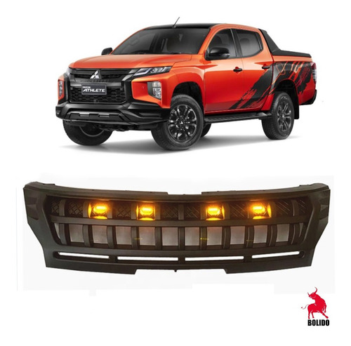 Mascara Rejilla Con Led Mitsubishi New L200 2019 - 2022