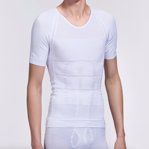 Imagen 8 de 9 de Camiseta Fuerte Compresión Pecho Abdomen Con Manga Srápido