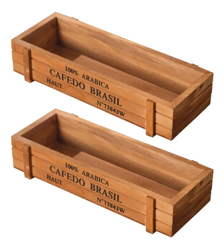 Macetero Rectangular De Madera Para Decoración Del Hogar,