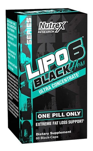 Imagen 2 de 2 de Lipo 6 Black Hers Uc Nutrex (60 Capsulas) Oferta!