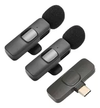 Comprar Microfone Lapela Sem Fio Duplo Profissional Android Tipo C Cor Preto