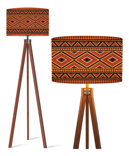 Lámpara De Pie Trípode De Madera, Tribal, Africano, Étni.