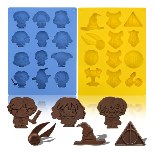 Behone Molde De Silicona Para Bombones 2 Unidades De Harry Color