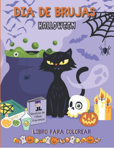 Libro: Día De Brujas Libro Para Colorear De Halloween: Para 