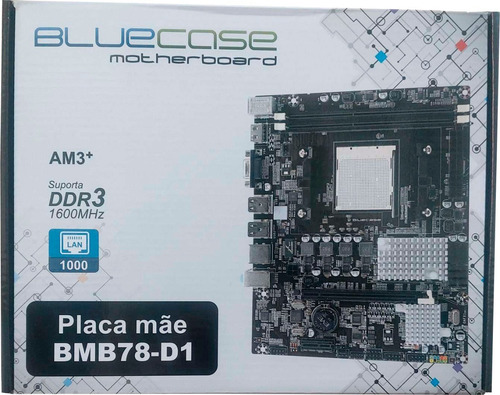 Placa Mãe Bluecase Socket Am3+ Ddr3 Phenom Fx 95w Gigabit