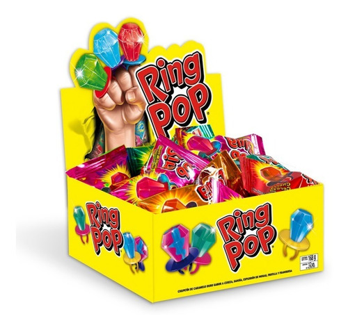 Anillos Dulces Ring Pop Caja X 12 Ud