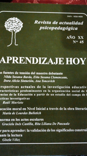 Revista Actual Psicopedagógica Aprendizajer Hoy Año Xix N°45