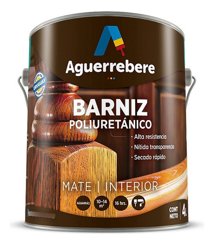 Barniz Pu Mate Para Madera Aguerrebere 0.25 Lt