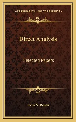 Libro Direct Analysis: Selected Papers - Rosen, John N.