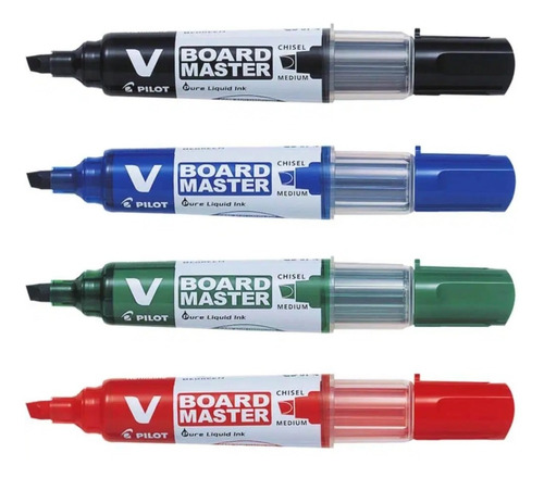 Imagen 2 de 2 de Marcador Pilot Tablero Recargable Set X 4 Uds