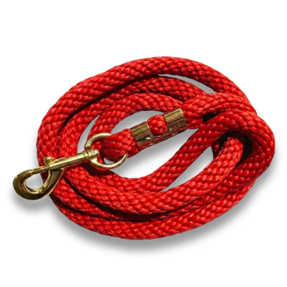 Cabestro AU GALOP De Soga Con Mosquetón De Nylon Para Bozal y Manejo Del Caballo - Color Rojo