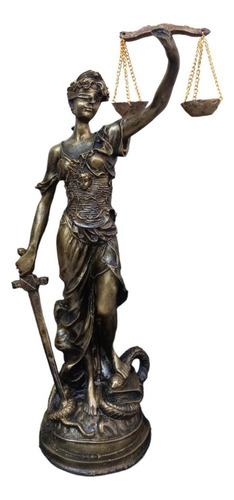 Diosa Justicia, Diosa Themis 45cm, Tipo Bronce En Resina