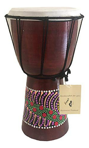 Tambor De Djembe Africano De Congo Bongo Tambor De Madera - 