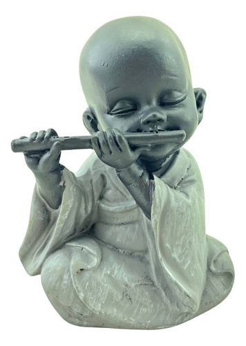 Figura Decorativa Niño Buda Bebe Flauta Zen Feng Shui Zn Ct