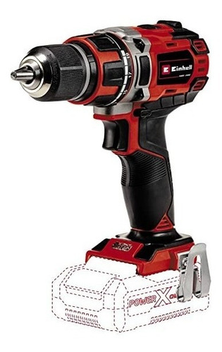 Furadeira martelete parafusadeira sem fio de 13mm Einhell TE-CD 18 Li-i Brushless - Solo 18V + acessório com caixa de papelão