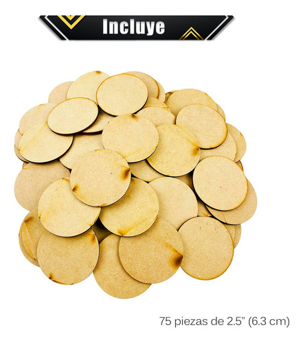 Imagen 3 de 7 de 100 Circulos Mdf Madera Manualidades Porta Vasos Y Platos