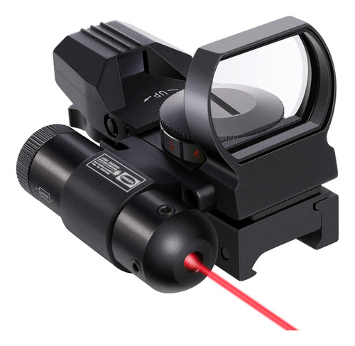 Red Dot Sight With Integrated Laser Sight, Reflex Sight Opti