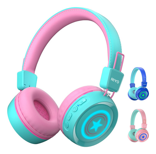 Riyo Auriculares Bluetooth Para Niños Con  B0b1v1zgj2_180424