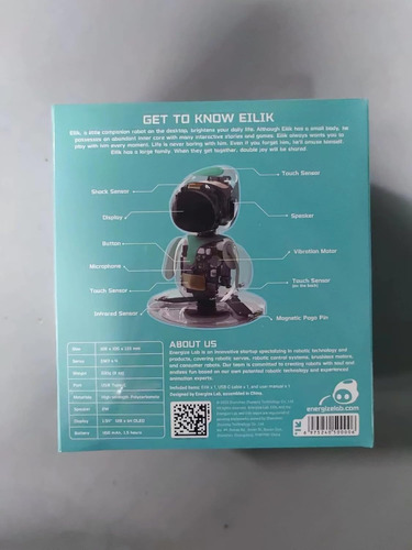 Eilik Robot Con Abundantes Emociones, Animaciones Original Eilik-blue Agua