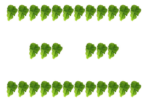 For Simular 20 Piezas De Hojas De Lechuga Verde,