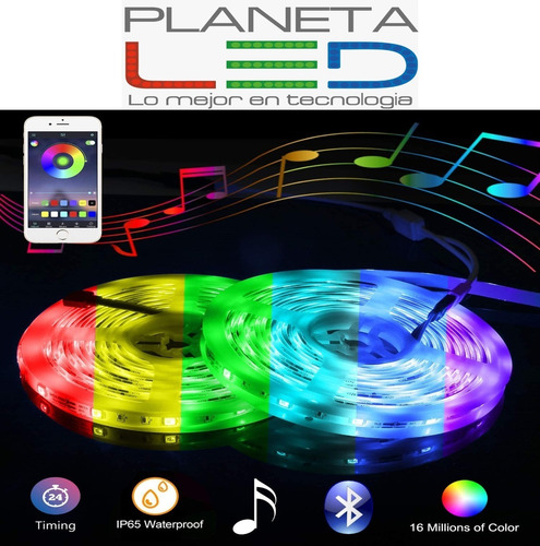 Cinta Rollo Tira Led Rgb Audio Rítmica Wifi Bluetooth Alexa