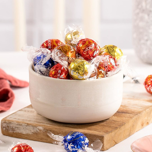 Bombom De Chocolate Suíço Lindt Lindor Sortido, 4 Caixas 75g