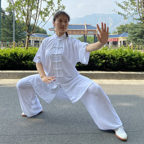 L Camisa Taichi Uniforme Ejercicio Algodón Conjunto De