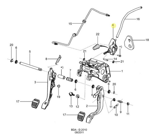 Imagem 4 de 5 de Cilindro Mestre Da Embreagem Original Ford Courier 99 A 2013