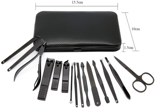 Imagen 2 de 8 de Set De Manicura Pedicura Pies Manos Acero Inox 18 Piezas