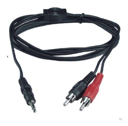 Imagen 2 de 4 de Cable De Audio Aux Miniplug 3.5mm A 2 Rca 1,8 Mtr X 20 Uni.