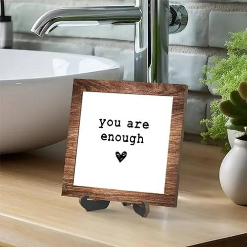 Placa De Madera Inspiracional 'you Are Enough' Con Soporte