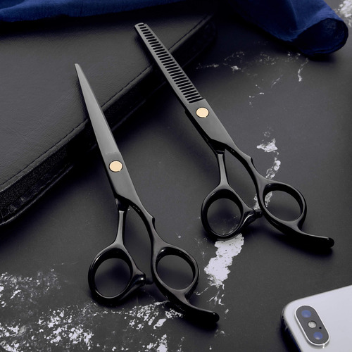 Kit Tijeras Profesionales Filos Navaja + Entresacadora Acero