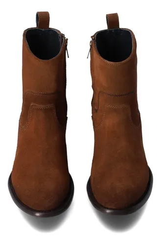 Botas Vaqueras De Piel Gamuza Caf s Para Hombre Jaca Mateo