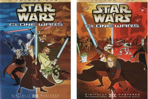Star Wars The Clone Wars Volumen 1 Y 2 Dvd