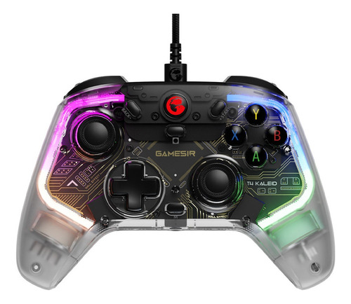 Gamesir T4 Kaleid Controlador De Pc Con Cable Transparente Color Gris