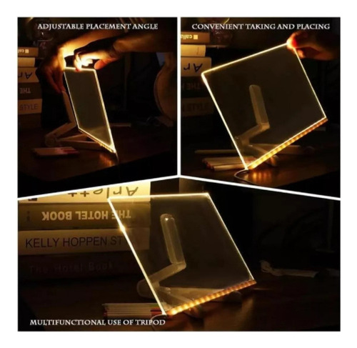 Para A Quadro Branco Transparente, Quadro De Notas Led