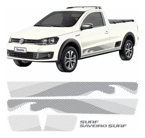 Kit Adhesivos  Calcos Laterales Volkswagen Saveiro Surf 2015