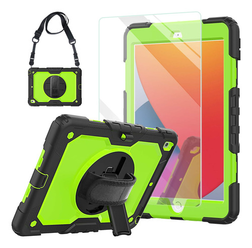 Funda iPad Blosomeet 10.2 9na/8va/7ma Gen C/soporte/green