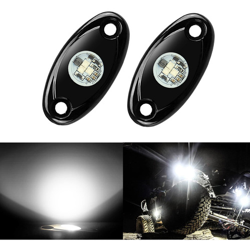 2 Pods Led Rock Lights, Ampper Waterproof Led Neon Underg