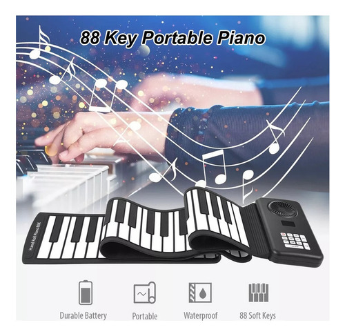 Par Piano Electrónico Con 88 Teclas Silicona Para El Hogar,y