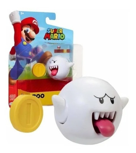 Figura Nintendo Boo Fantasma 6cm + Moneda Coin Original