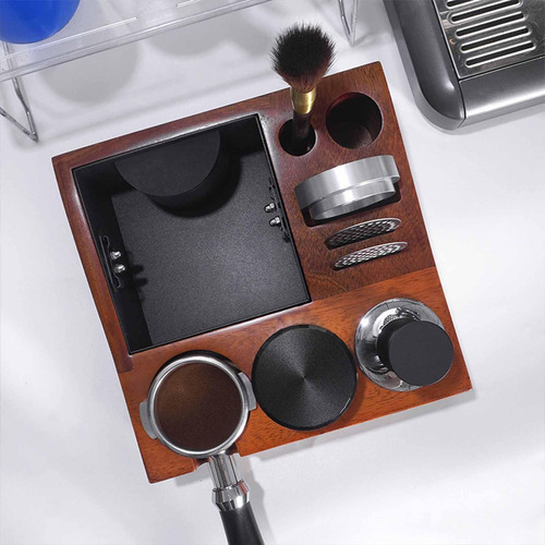 Organizador De Madera Espresso Tamping Station Para Hotel