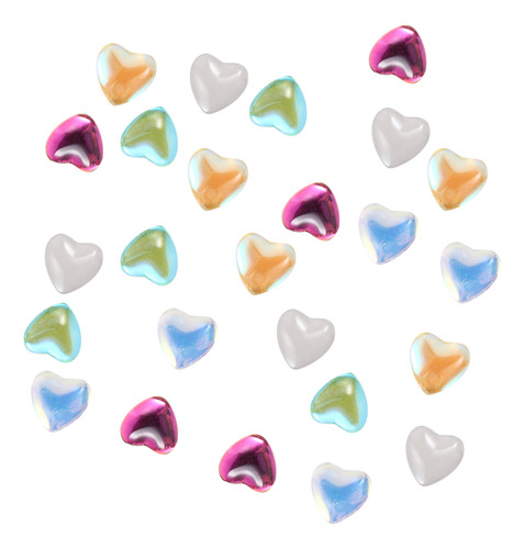Colgantes Con Forma De Corazón Para Decoración De Uñas, Colo