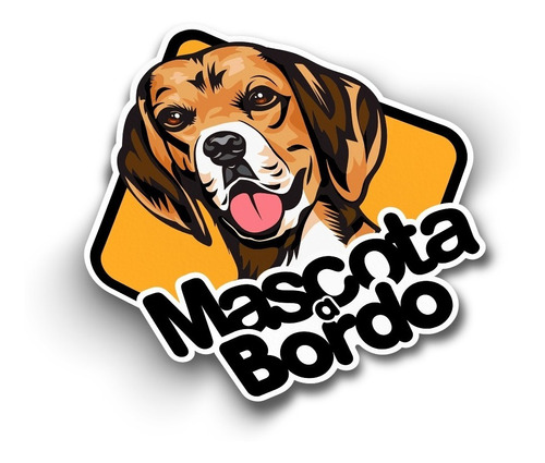 Sticker Letrero Adhesivo Auto Perro Mascota A Bordo Beagle