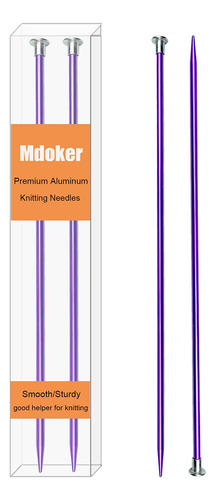 Mdoker Aguja Punto Aluminio 13.8  Sueter Metal Recto Color 6