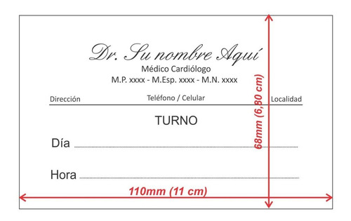 Turneros / Recordatorios De Citas / Recetarios / Impresiones