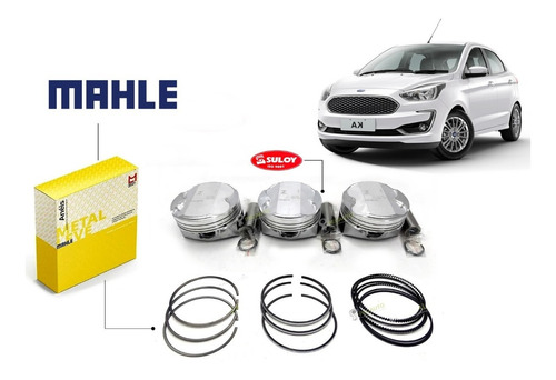 Imagem 1 de 2 de Jogo De Pistão Com Anéis 050mm Ford 1.0 12v 2015 Novo Ka