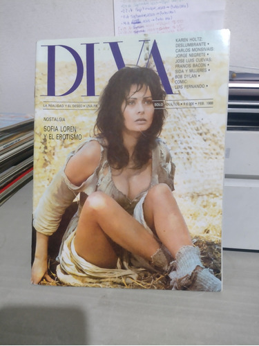 Revista Diva Sofía Loren #2 1988 B204r