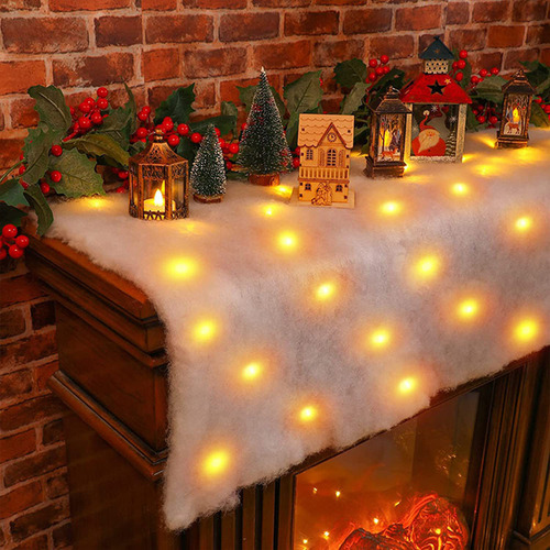 Manta De Nieve Con Iluminación Artificial Decorativa De 70,8